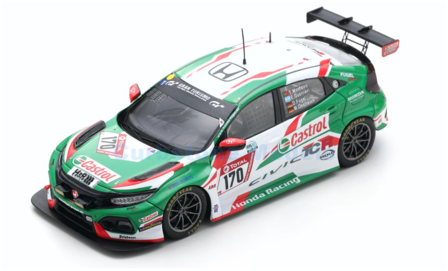 Modelauto 1:43 | Spark SG697 | Honda Civic TCR Castol 2020 #170 - E.Guerrieri - D.Fugel  - M.Oestreich - T.Monteiro