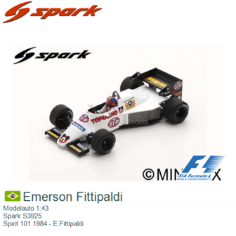 Modelauto 1:43 | Spark S3925 | Spirit 101 1984 - E.Fittipaldi