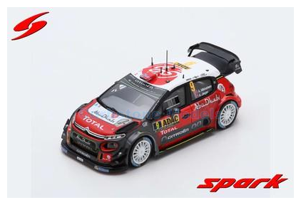 Modelauto 1:43 | Spark S5176 | Citro&euml;n C3 2017 #9 - A.Jaeger - A.Mikkelsen