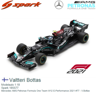 Modelauto 1:18 | Spark 18S577 | Mercedes AMG Petronas Formula One Team W12 E-Performance 2021 #77 - V.Bottas