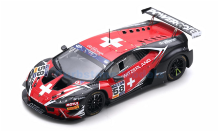 Modelauto 1:43 | Spark S9609 | Lamborghini Hurac&aacute;n GT3 EVO | Raton Racing 2019 #58 - C.Lenz - J.Niederhauser