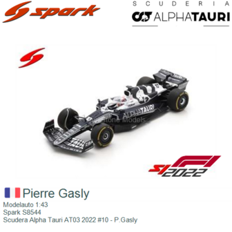 Modelauto 1:43 | Spark S8544 | Scudera Alpha Tauri AT03 2022 #10 - P.Gasly