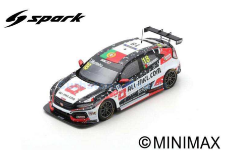 Modelauto 1:43 | Spark S8965 | Honda Civic Type R TCR | ALL-INKL.DE M&uuml;nnich Motorsport 1968 #18 - T.Monteiro