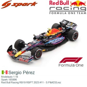 Modelauto 1:18 | Spark 18S896 | Red Bull Racing RB19 RBPT 2023 #11 - S.P&amp;#233;rez