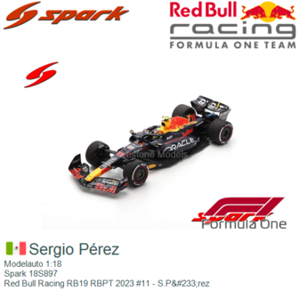 Modelauto 1:18 | Spark 18S897 | Red Bull Racing RB19 RBPT 2023 #11 - S.P&amp;#233;rez