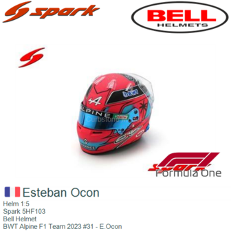 Helm 1:5 | Spark 5HF103 | Bell Helmet | BWT Alpine F1 Team 2023 #31 - E.Ocon