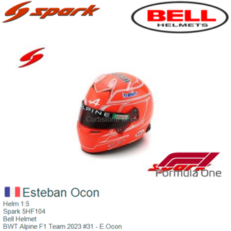 Helm 1:5 | Spark 5HF104 | Bell Helmet | BWT Alpine F1 Team 2023 #31 - E.Ocon