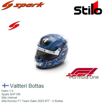 Helm 1:5 | Spark 5HF106 | Stilo Helmet | Alfa Romeo F1 Team Sake 2023 #77 - V.Bottas