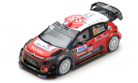 Modelauto 1:43 | Spark S5969 | Citro&euml;n C3 WRC | Total Abu Dhabi WRT 2018 #11 - S.Loeb - D.Elena