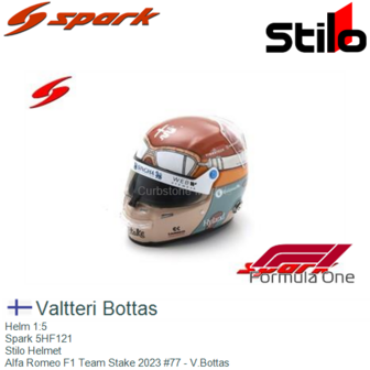 Helm 1:5 | Spark 5HF121 | Stilo Helmet | Alfa Romeo F1 Team Stake 2023 #77 - V.Bottas