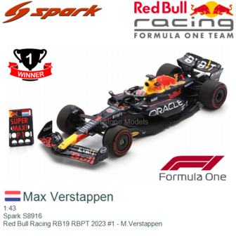 1:43 | Spark S8916 | Red Bull Racing RB19 RBPT 2023 #1 - M.Verstappen