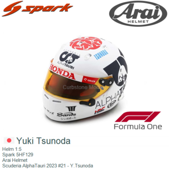 Helm 1:5 | Spark 5HF129 | Arai Helmet | Scuderia AlphaTauri 2023 #21 - Y.Tsunoda