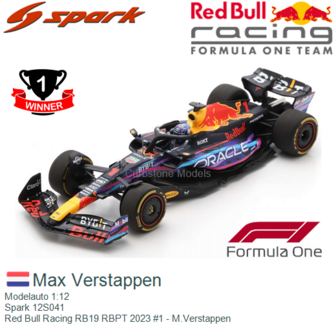 Modelauto 1:12 | Spark 12S041 | Red Bull Racing RB19 RBPT 2023 #1 - M.Verstappen