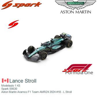 Modelauto 1:43 | Spark S9530 | Aston Martin Aramco F1 Team AMR24 2024 #18 - L.Stroll