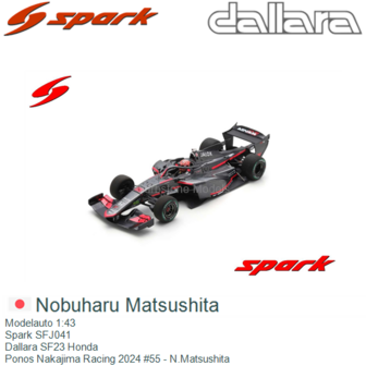 Modelauto 1:43 | Spark SFJ041 | Dallara SF23 Honda | Ponos Nakajima Racing 2024 #55 - N.Matsushita