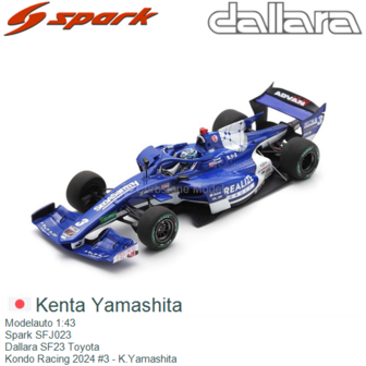 Modelauto 1:43 | Spark SFJ023 | Dallara SF23 Toyota | Kondo Racing 2024 #3 - K.Yamashita 