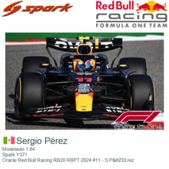 Modelauto 1:64 | Spark Y371 | Oracle Red Bull Racing RB20 RBPT 2024 #11 - S.P&amp;#233;rez