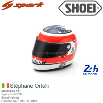 Modelauto 1:5 | Spark 5HSP037 | Shoei Helmet | Porsche AG 1998 - S.Ortelli