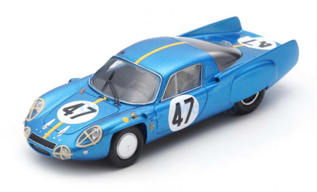 Modelauto 1:43 | Spark S5476 | Soci&eacute;t&eacute; Automobiles Alpine A210 1966 #47 - P.Toivonen - B.Jansson