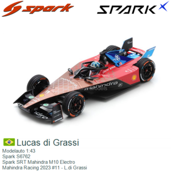 Modelauto 1:43 | Spark S6762 | Spark SRT Mahindra M10 Electro | Mahindra Racing 2023 #11 - L.di Grassi