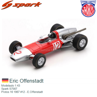 Modelauto 1:43 | Spark S7567 | Protos 16 1967 #12 - E.Offenstadt