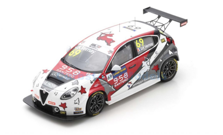 Modelauto 1:43 | Spark S8971 | Alfa Romeo Giulietta TCR | Team Mulsanne 2020 #69 - J.Vernay