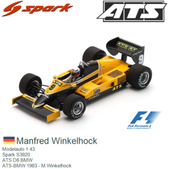 Modelauto 1:43 | Spark S3920 | ATS D6 BMW | ATS-BMW 1983 - M.Winkelhock