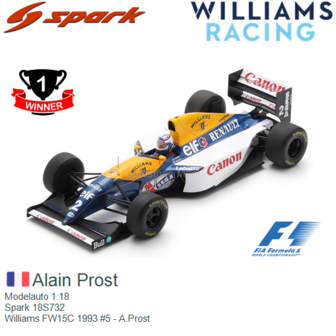 Modelauto 1:18 | Spark 18S732 | Williams FW15C 1993 #5 - A.Prost