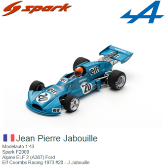 Modelauto 1:43 | Spark F2009 | Alpine ELF 2 (A367) Ford | Elf Coombs Racing 1973 #20 - J.Jabouille