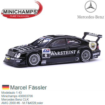 Modelauto 1:43 | Minichamps 430003706 | Mercedes Benz CLK | AMG 2000 #6 - M.F&amp;#228;ssler