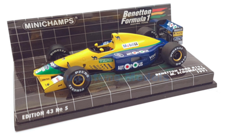 Modelauto 1:43 | Minichamps 400910119 | Benetton B191 Ford 1991 - M.Schumacher