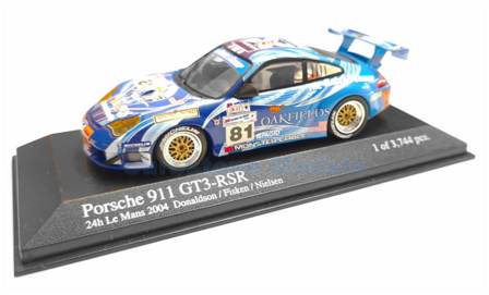 Modelauto 1:43 | Minichamps 400046981 | Porsche 911 GT3 RSR | The Racers Group 2004 #81 - J.Nielsen - I.Donaldson - G.Fisken