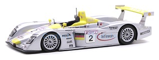 Modelauto 1:43 | Minichamps 200613011 | Audi R8 2001 #2 - L.Aiello - R.Capello - C.Pescatori