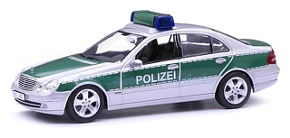 Modelauto 1:43 | Minichamps 400031592 | Mercedes Benz E Klasse Zilver / Groen 2004