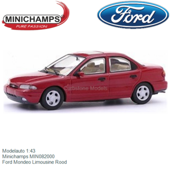 Modelauto 1:43 | Minichamps MIN082000 | Ford Mondeo Limousine Rood