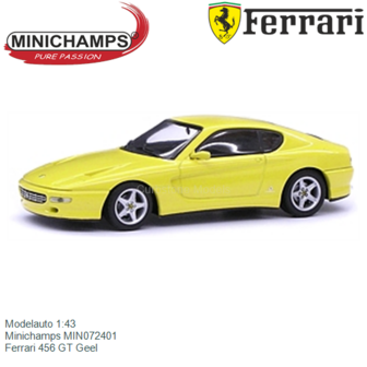 Modelauto 1:43 | Minichamps MIN072401 | Ferrari 456 GT Geel