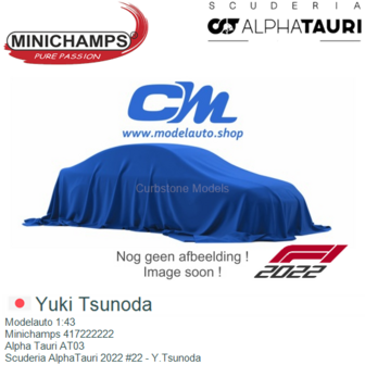 Modelauto 1:43 | Minichamps 417222222 | Alpha Tauri AT03 | Scuderia AlphaTauri 2022 #22 - Y.Tsunoda