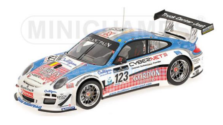 Modelauto 1:18 | Minichamps 151118923 | Porsche 911 GT3 R | Muehlner Motorsport 2011 #123 - A.Fumal - C.Lefort - J.Thiry - C.Ro