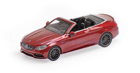 Modelauto 1:87 | Minichamps 870037032 | Mercedes Benz AMG C 63 C-Class Rood metallic 2016