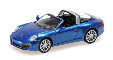 Modelauto 1:87 | Minichamps 870068042 | Porsche 911 Targa Blauw 2014