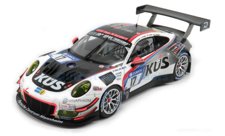 Modelauto 1:18 | Minichamps 153186917 | Porsche 911 GT3 R | KUS Team 75 Bernhard 2018 #17 - J.Bergmeister - M.Christensen - M.C