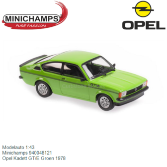 Modelauto 1:43 | Minichamps 940048121 | Opel Kadett GT/E Groen 1978