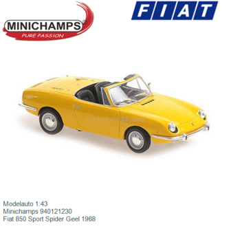 Modelauto 1:43 | Minichamps 940121230 | Fiat 850 Sport Spider Geel 1968