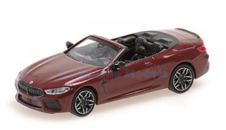 Modelauto 1:87 | Minichamps 870029034 | BMW M8 Cabriolet Rood metallic 2019