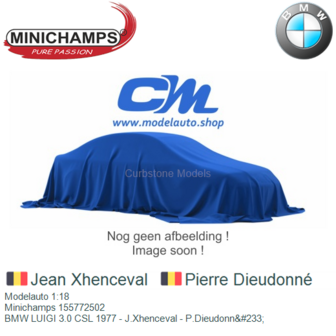 Modelauto 1:18 | Minichamps 155772502 | BMW LUIGI 3.0 CSL 1977 - J.Xhenceval - P.Dieudonn&amp;#233;