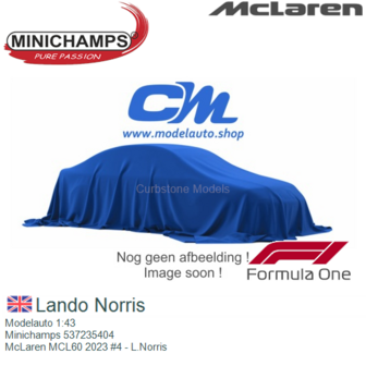 Modelauto 1:43 | Minichamps 537235404 | McLaren MCL60 2023 #4 - L.Norris