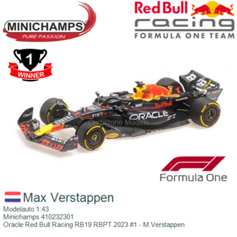 Modelauto 1:43 | Minichamps 410232301 | Oracle Red Bull Racing RB19 RBPT 2023 #1 - M.Verstappen