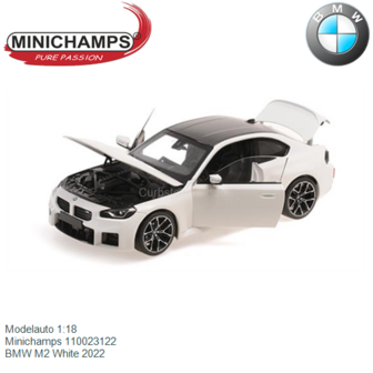 Modelauto 1:18 | Minichamps 110023122 | BMW M2 White 2022