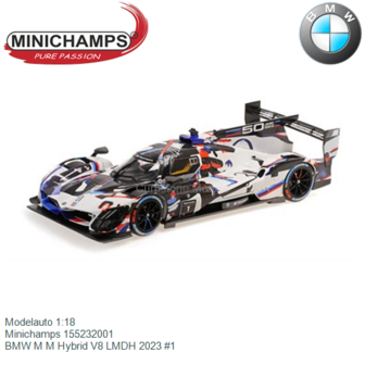 Modelauto 1:18 | Minichamps 155232001 | BMW M M Hybrid V8 LMDH 2023 #1