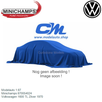 Modelauto 1:87 | Minichamps 870054024 | Volkswagen 1600 TL Zilver 1970